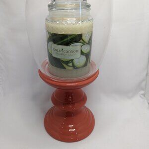 Gold Canyon Small Ceramic Candle Stand Orange 6.5" H (New in Box)